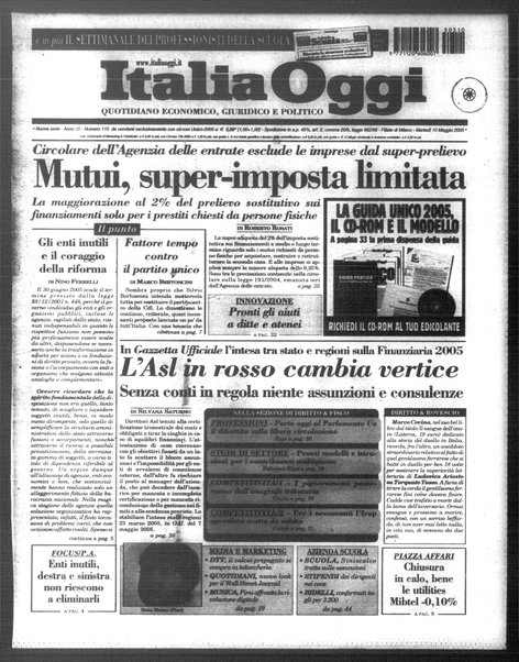 Italia oggi : quotidiano di economia finanza e politica